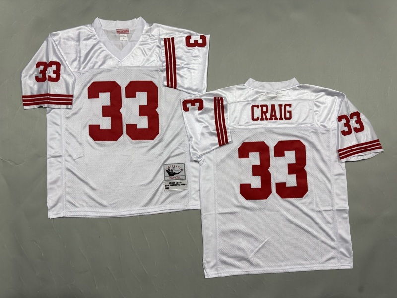 Men 2025 San Francisco 49ers #33 Craig white Throwback Limited NFL Jersey style 001->san francisco 49ers->NFL Jersey